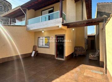Casa · 108m² · 2 Quartos · 2 Vagas · Sobrado com 2 quartos, Vila Vera Cruz, Mongaguá - R$ 550 mil, Cod: 425056