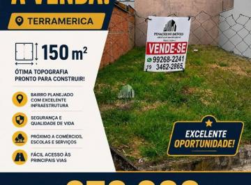 f27918ce06aeb2204377473484fc5d5312a9de5c · Terreno à venda, 150 m² por R$ 270.000 - Jardim Terramérica II - Americana/SP