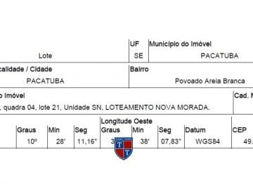 Foto 1 · R$ 14.239,13 - Terreno - SE - PACATUBA - POVOADO AREIA BRANCA