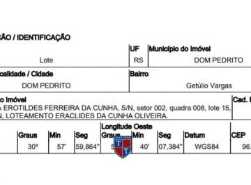 Foto 1 · R$ 18.824,17 - Terreno - RS - DOM PEDRITO - GETULIO VARGAS