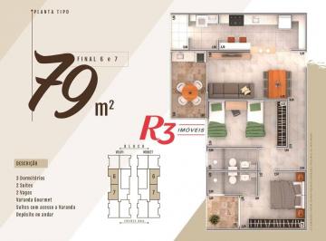 681bf955dde7c1e284319b426c1d716a78834775 · Apartamento com 2 dormitórios à venda, 79 m² por R$ 650.000,00 - Vilamar - Praia Grande/SP