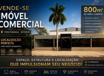Comercial , Niterói · Piratininga, Mega Loja Premium com 800m² de vão livre, Depósito, Doca, Rooftop.