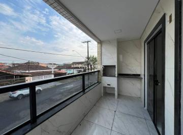 Casa · 77m² · 2 Quartos · 1 Vaga · Sobrado de Condomínio à Venda com 2 Suítes e Churrasqueira em Tude Bastos, Praia Grande