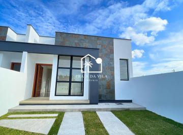 Casa · 67m² · 2 Quartos · 1 Vaga · Casa Nova com Quintal Privativo em Loteamento Planejado a 15 Minutos da Praia da Vila