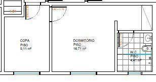 Apartamento · 34m² · 1 Quarto · Apartamento para alugar em Centro de 34.00m² com 1 Quarto