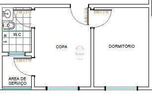 Apartamento · 28m² · 1 Quarto · Apartamento para alugar em Centro de 28.00m² com 1 Quarto