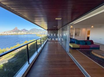 Apartamento · 210m² · 2 Quartos · 2 Vagas · Lagoa, Apartamento com varandão com vista panorâmica Lagoa, 2 suítes e 2 vagas para locação COM ou S