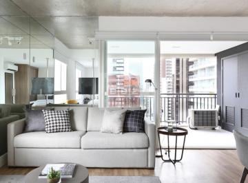 Foto 02 · Apartamento de 1 quarto para locação na Cidade Monções, São Paulo-SP: 61,55 m² d