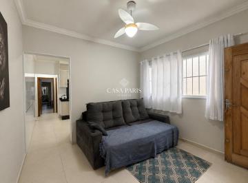 Sala · Casa à venda no Caiçara, Praia Grande, com 2 quartos, quintal e 2 vagas