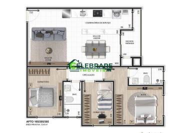 Apartamento · 73m² · 3 Quartos · 1 Vaga · APTO NOVO NO CENTRO DE PINHAIS!! 03 QTOS,SUÍTE E SACADA