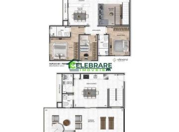 Apartamento · 107m² · 3 Quartos · 2 Vagas · DUPLEX NO CENTRO DE PINHAIS!! 03 QTOS,SUÍTE, TERRAÇO E SACADA