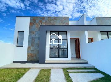 Casa · 67m² · 2 Quartos · 1 Vaga · Casa Nova com Quintal Privativo em Loteamento Planejado a 15 Minutos da Praia da Vila