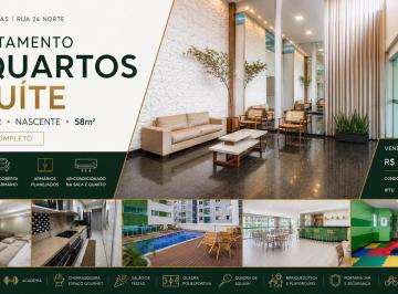 Apartamento de 2 quartos, Águas Claras · Apartamento 2 Quartos 1 Suíte Águas Claras 11º Andar Nascente Lazer Completo Vaga Coberta e Armários