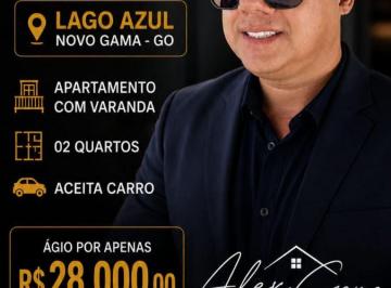Apartamento · 52m² · 2 Quartos · 1 Vaga - ALEX GAMA Imóveis · Alex Gama Vende: Ágio de Apto 2 Quartos com Varanda| Lago Azul Próximo Lunabel | Novo Gama