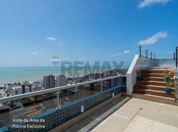 Apartamento · 316m² · 5 Quartos · 4 Vagas · COBERTURA DUPLEX À VENDA EM MANAÍRA, VISTA MAR, COM 4 SUÍTES, EM JOÃO PESSOA