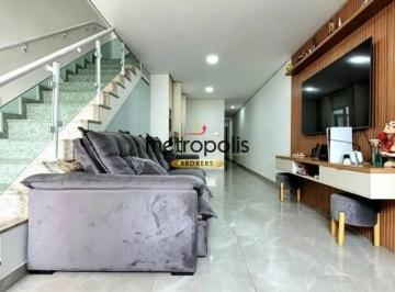 Sala · Sobrado com 4 dormitórios à venda, 128 m² por R$ 750.000,00 - Vila Camilópolis - Santo André/SP