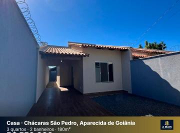 Casa · 108m² · 3 Quartos · 3 Vagas · Casa à Venda - Chácara São Pedro | Aparecida de Goiânia - GO