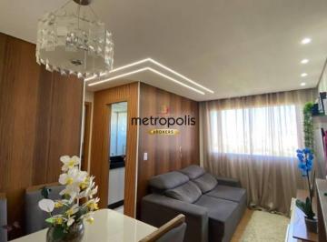 Sala de Estar · Apartamento com 2 dormitórios à venda, 43 m² por R$ 310.000,00 - Parque São Vicente - Mauá/SP