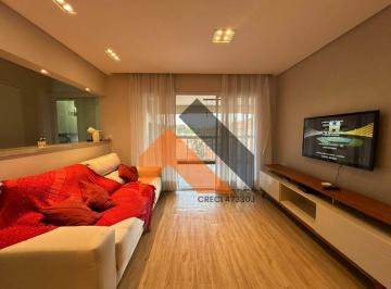 Apartamento · 124m² · 3 Quartos · 2 Vagas · Apartamento mobiliado para locação com 3 suítes, 2 vagas - 124m² - com sacada gourmet e lazer - bair