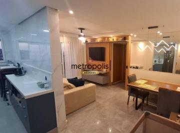 Sala de Estar · Apartamento com 2 dormitórios à venda, 66 m² por R$ 542.000,00 - Parque São Vicente - Mauá/SP