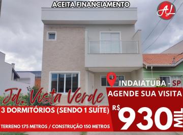 Casa de 3 quartos, Indaiatuba · Sobrado A Venda No Condomínio Jardim Vista Verde, Indaiatuba/SP!