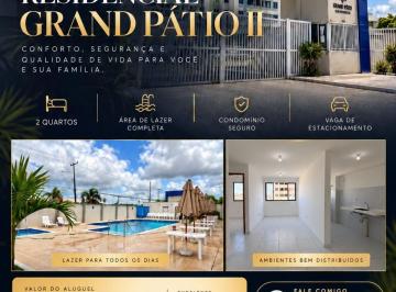 Apartamento · 49m² · 2 Quartos · 1 Vaga · Grand Pátio Club Residence 2 - Apartamento com 2 quartos para Alugar próximo à UFAL e Shopping Pátio
