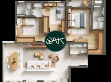 d7d4d3ec6f4159051f37e7d1824bafe0eb7d59a0 · Apartamento para Venda - Harmonic Vila Ema - São José dos Campos/SP - 3 Suítes