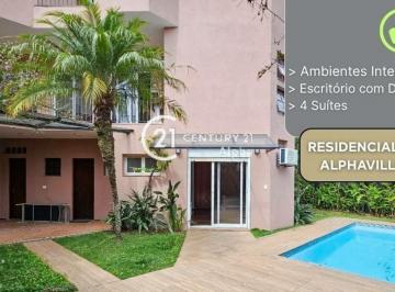 b462b05cbf546dac6303b9d8e6d8aaa67b3ef402 · Casa com 4 dormitórios à venda, 329 m² por R$ 2.590.000,00 - Residencial Cinco (Alphaville) - Santan