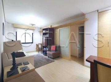 Apartamento · 73m² · 2 Quartos · 1 Vaga · Flat Adagio Moema, São Paulo: 2 suítes em pool hoteleiro para investimento