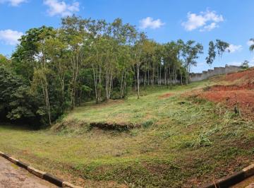 Vista do terreno e a área verde ao fundo · Terreno único no melhor condomínio de Vargem Grande Paulista
