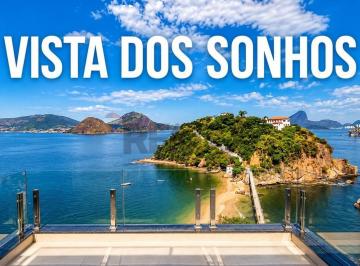 Apartamento · 221m² · 2 Quartos · 1 Vaga · Cobertura Duplex na Boa Viagem, Niterói | Vista 180° para Ilha e Rio