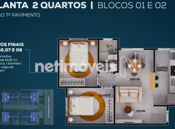 Apartamento · 44m² · 2 Quartos · 1 Vaga · APARTAMENTO À VENDA – ED. METRÓPOLE