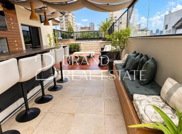 Apartamento · 370m² · 3 Quartos · 4 Vagas · Cobertura Duplex com 3 suítes à venda, 370 m² ? Lazer privativo e vista no Brooklin