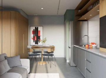 cozinha integrada · Unidade Garden, de 41m² no bairro São Francisco, com 1 quarto e 1 banheiro