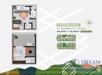 cobertura Duplex · Cobertura Duplex de 50m² no bairro São Francisco, com 1 quarto (1 suíte) e 2 banheiros