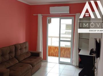 Apartamento · 45m² · 1 Quarto · 1 Vaga · Apartamento 1 dormitório, sacada gourmet, mobiliado com 45 M² em Praia Grande, Canto do Forte, 200 m