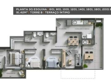 Planta a venda · ÁGIO IMPERDÍVEL ELEVA 25, 91M2 3 QUARTOS-18º Andar