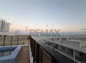 Apartamento · 180m² · 2 Quartos · 1 Vaga · Cobertura de Luxo em Ponta de Campina pé na areia, Vista Maravilhosa 704B
