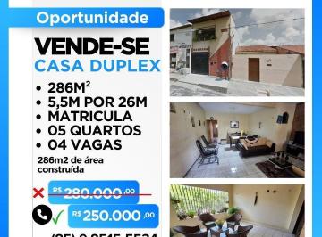 Casa · 286m² · 5 Quartos · 4 Vagas · 💎CASA DUPLEX DE 05 QUARTOS EM MESSEJANA de 286m²!!!