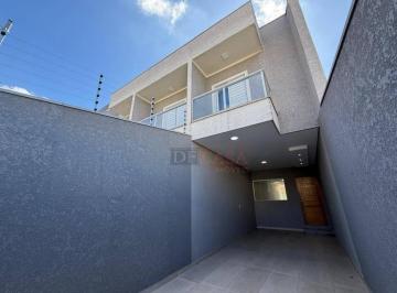Casa · 120m² · 3 Quartos · 2 Vagas · Sobrado Novo à Venda. 3 Dormitórios (1 suíte), Área Gourmet, 2 Vagas de Garagem.