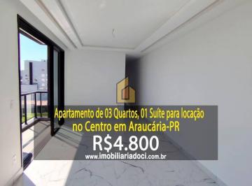 bedf370c009b67a66f8a8b6e96d7e1719a89b308 · Apartamento de 03 Quartos, 01 suíte no Centro em Araucária-PR  - Locação por R$4.800,00