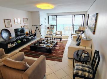 Apartamento · 184m² · 4 Quartos · 2 Vagas · Apartamento com vista incrível e lazer com 4 quartos e 4 suítes em Pitangueiras, Guarujá-SP - 184m²