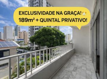 Apartamento · 189m² · 4 Quartos · 2 Vagas · Apartamento com 4 Suítes na Graça - Salvador-BA: 189m², 2 Vagas, Quintal Privativo!