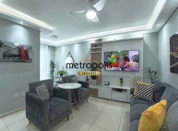 Sala · Apartamento com 2 dormitórios à venda, 54 m² por R$ 340.000,00 - Vila Cecília Maria - Santo André/SP
