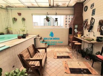 Casa · 267m² · 4 Quartos · 3 Vagas · Sobrado TRIPLEX 4 suítes, lazer, 300m praia, em Condomínio com 8 casas, Embaré em Santos