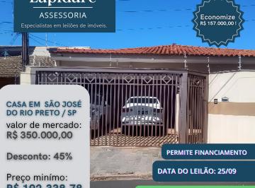 Casa de 3 quartos, São José do Rio Preto · CASA DE LEILÃO EM SÃO JOSÉ DO RIO PRETO/SP - FINANCIÁVEL