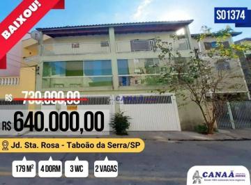 61992f0cd2784d7c39c33ef579effbe5878a1035 · Sobrado com 4 dormitórios à venda, 179 m² por R$ 640.000,00 - Jardim Santa Rosa - Taboão da Serra/SP