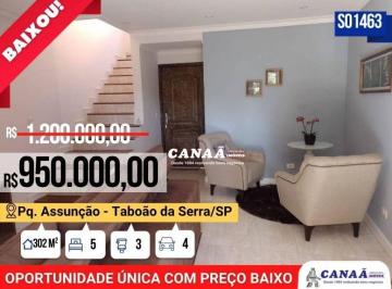 ef52a34d4a63b297eced2a903f662507e212a249 · Sobrado com 5 dormitórios à venda, 302 m² por R$ 950.000,00 - Parque Assunção - Taboão da Serra/SP