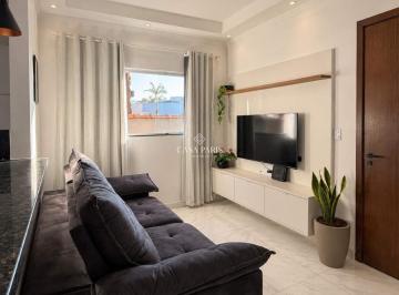 Casa · 70m² · 2 Quartos · 1 Vaga · Casa de Condomínio à Venda no Caiçara, Praia Grande – 2 Quartos e Varanda Gourmet