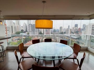 Varanda nivelada c Vista Livre · Apartamento 138m2 - 3 suítes, para Locação no Brooklin Paulista